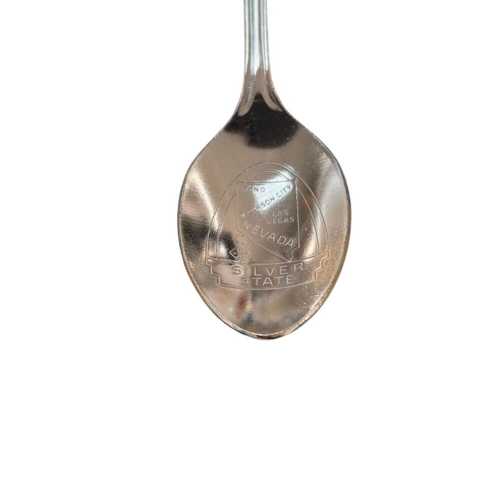 Las Vegas Nevada Silver State Collectors Spoon With Dice Charm - Picture 3 of 8